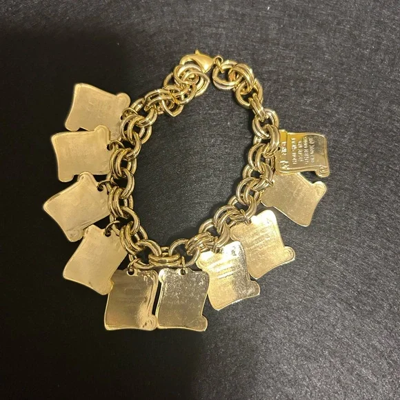 Antique Gold Charm Bracelet - Picture 3 of 6